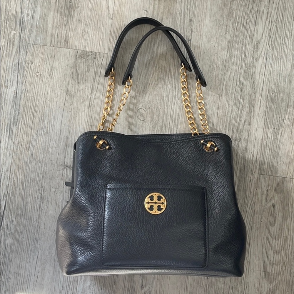 Tory Burch Black Leather Tote